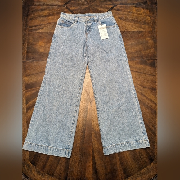 J. Galt Carpenter Wide Leg Jeans Light Wash Size Small NWT - Picture 1 of 16